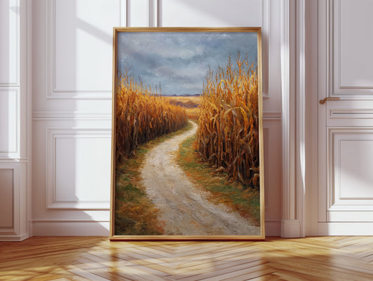 Autumn Path Through Golden Fields