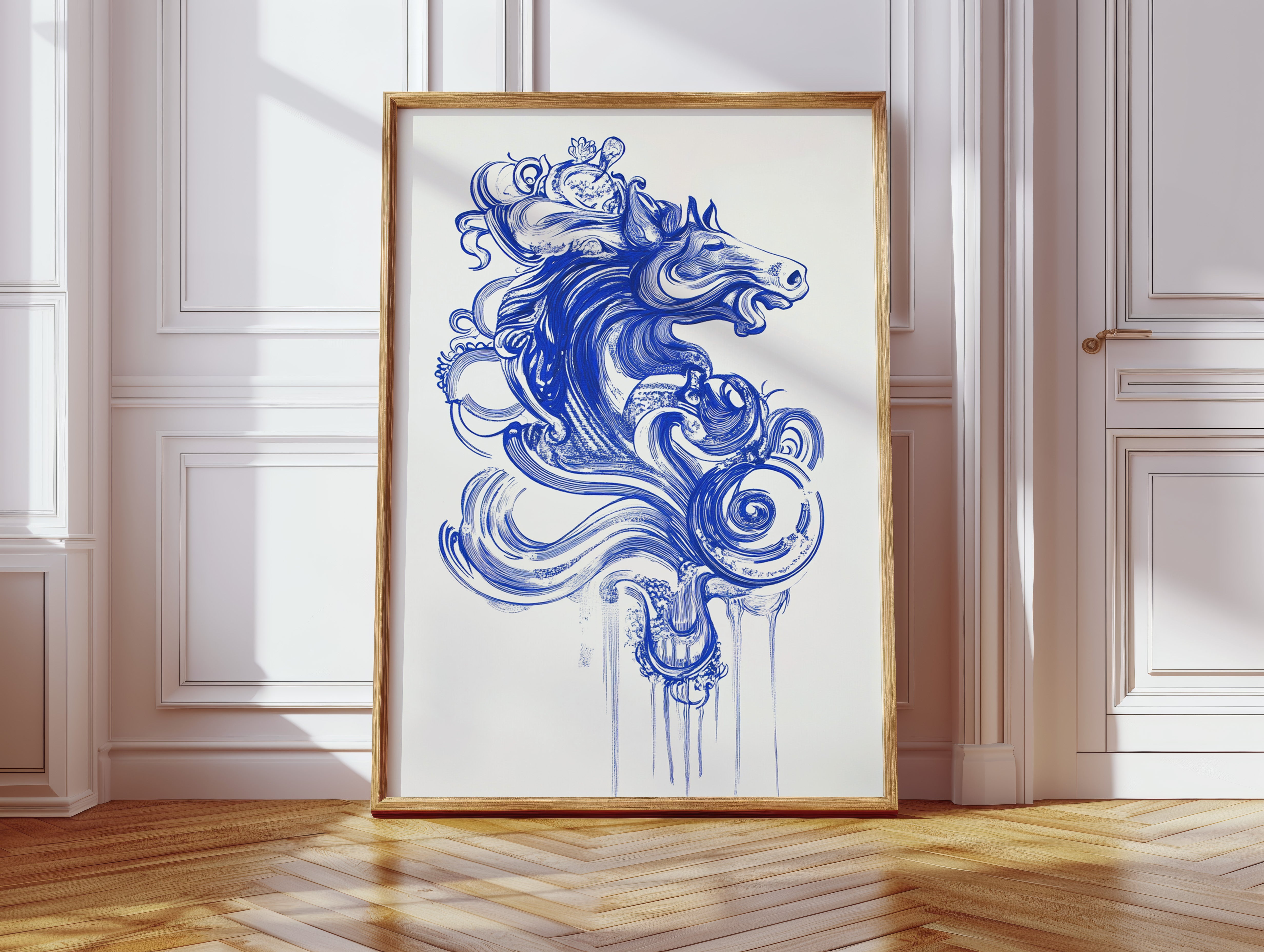 Wild Horses Dance In Indigo