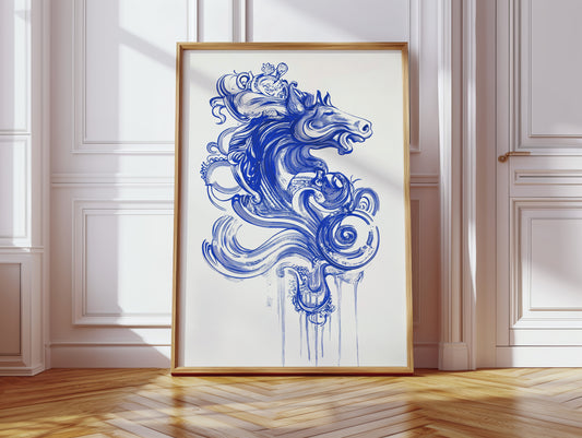 Wild Horses Dance In Indigo