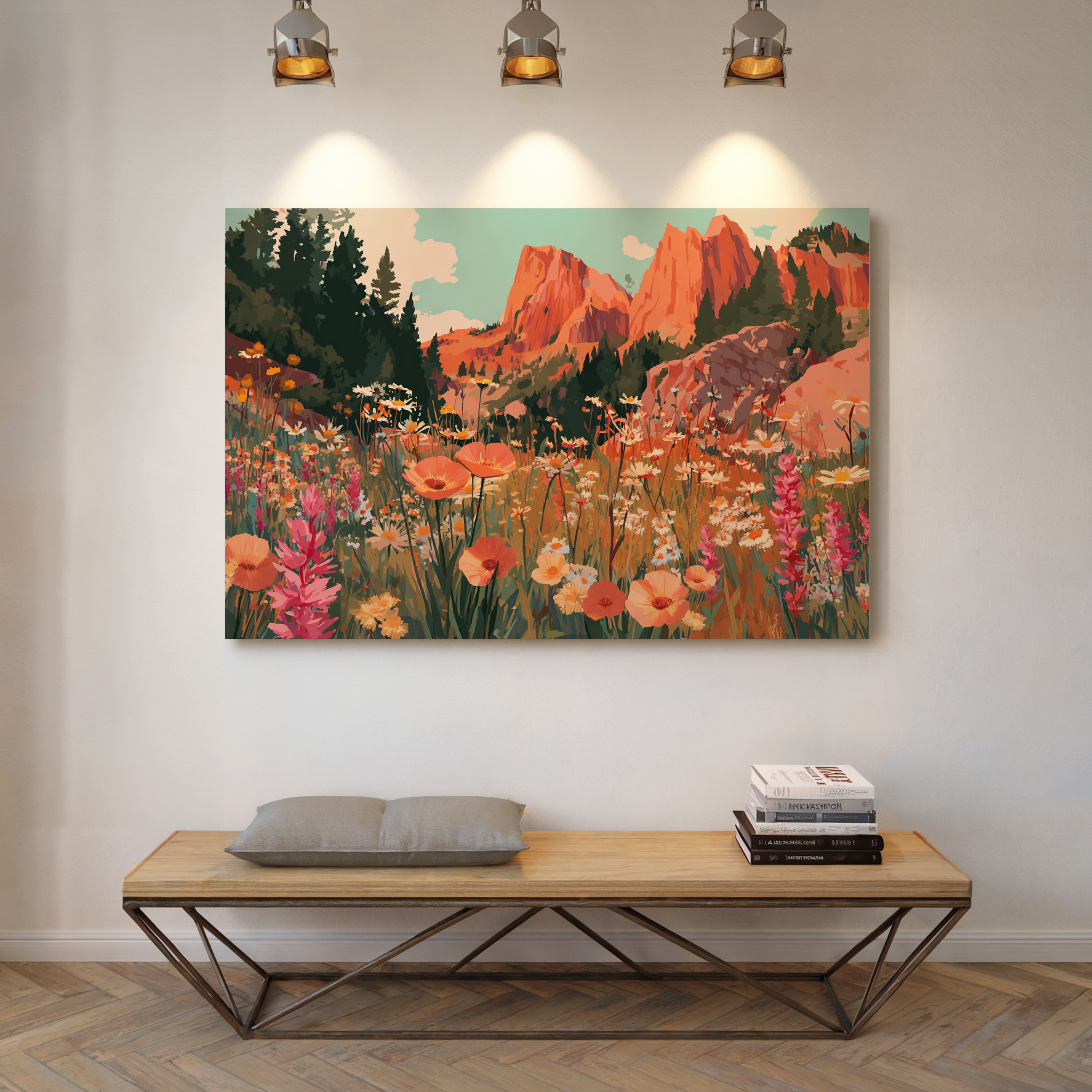 Mountain Poppies Dance At Sunrise