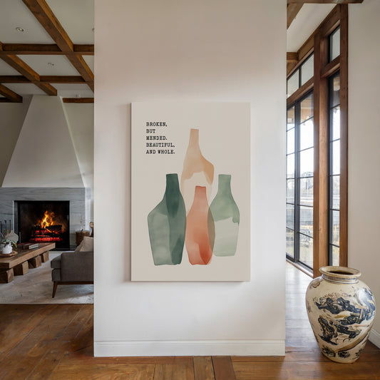 Broken Yet Beautiful Watercolor Vessels