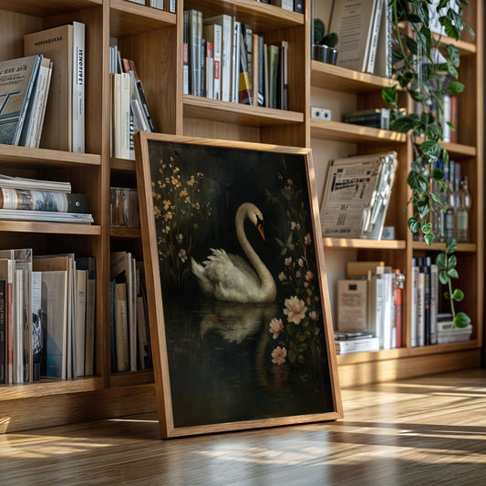Swan in the Garden of Dusk