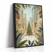 Metropolitan Yuletide: Skaters Beneath the Star