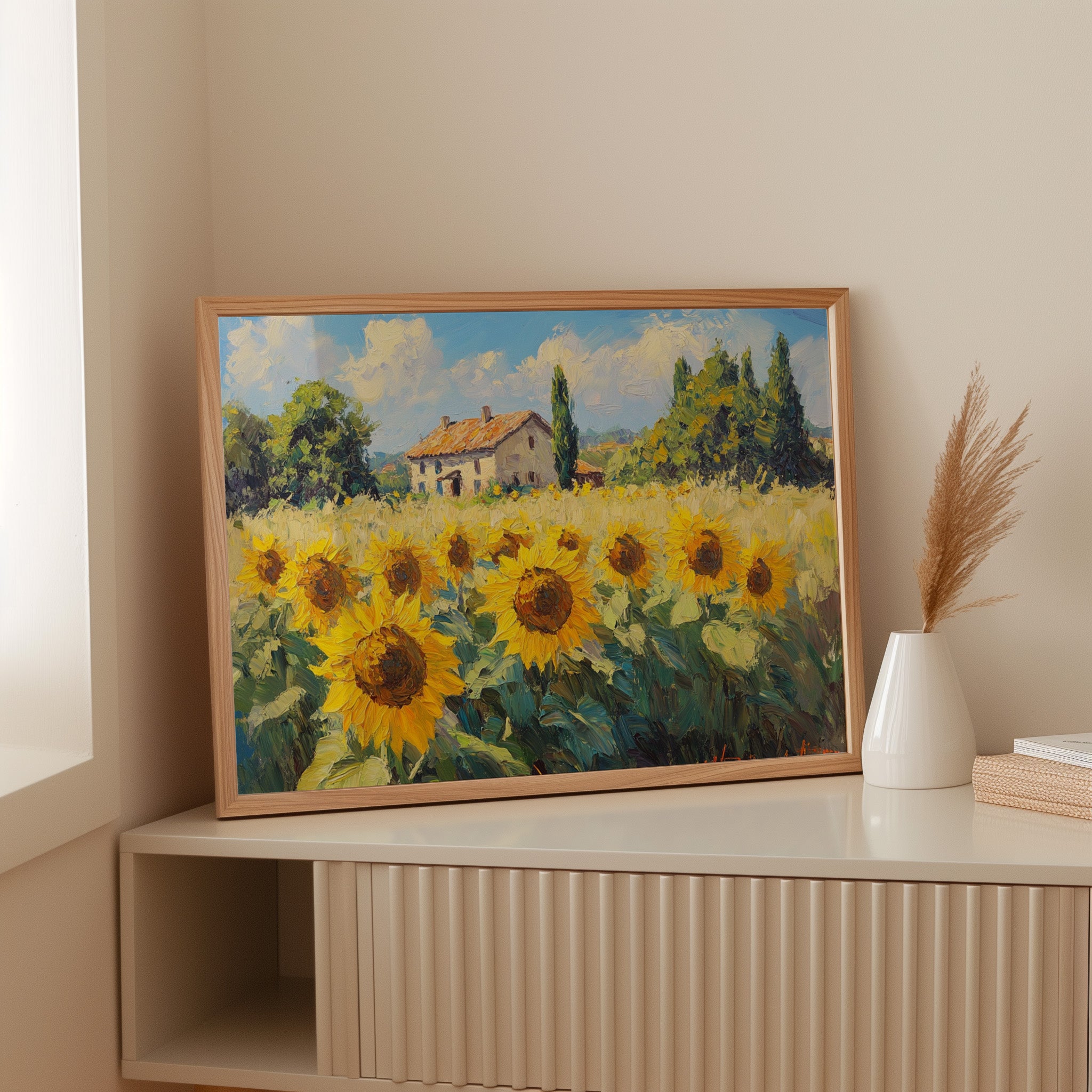 Summer Blooms Near Tuscan Stone