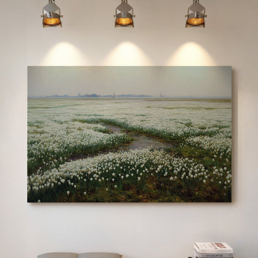 White Tulips Dance Through Dutch Fields