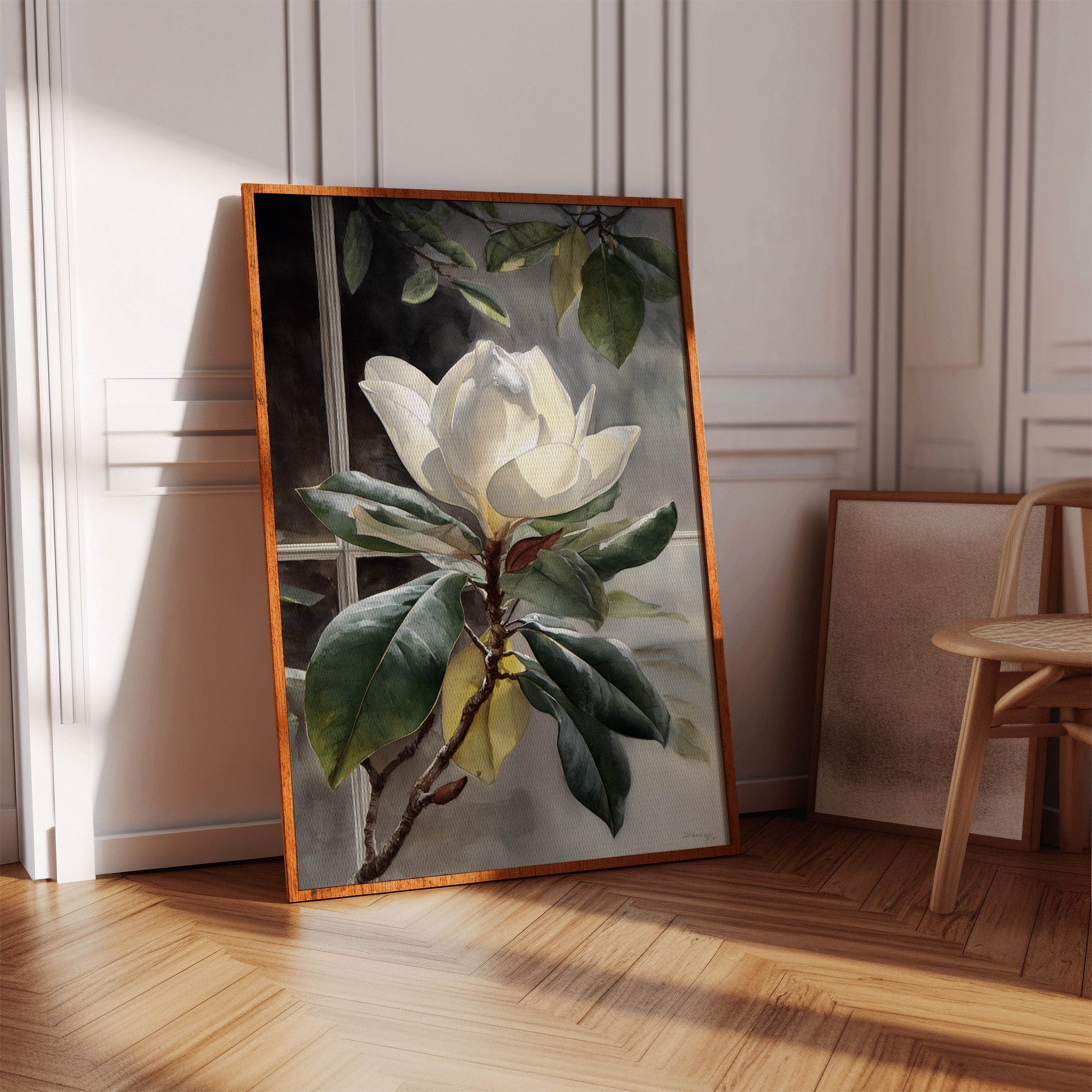 Petals Beneath the Window's Gaze