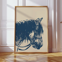 Midnight Blue Stallion Speaks Softly