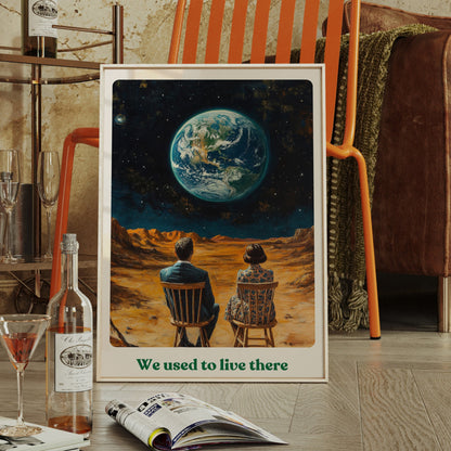 We Used to Live There – Surreal Earth from Afar, Thought-Provoking Wall Art