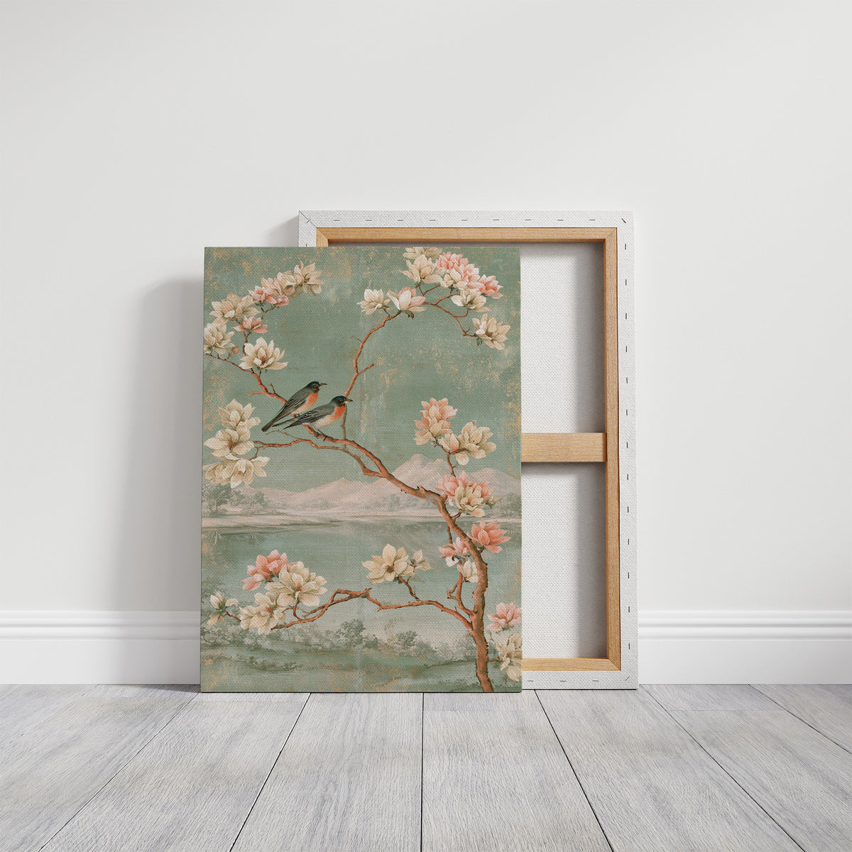 Songbirds in Magnolia Chinoiserie