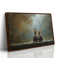 Quiet Companions In Misty Forest