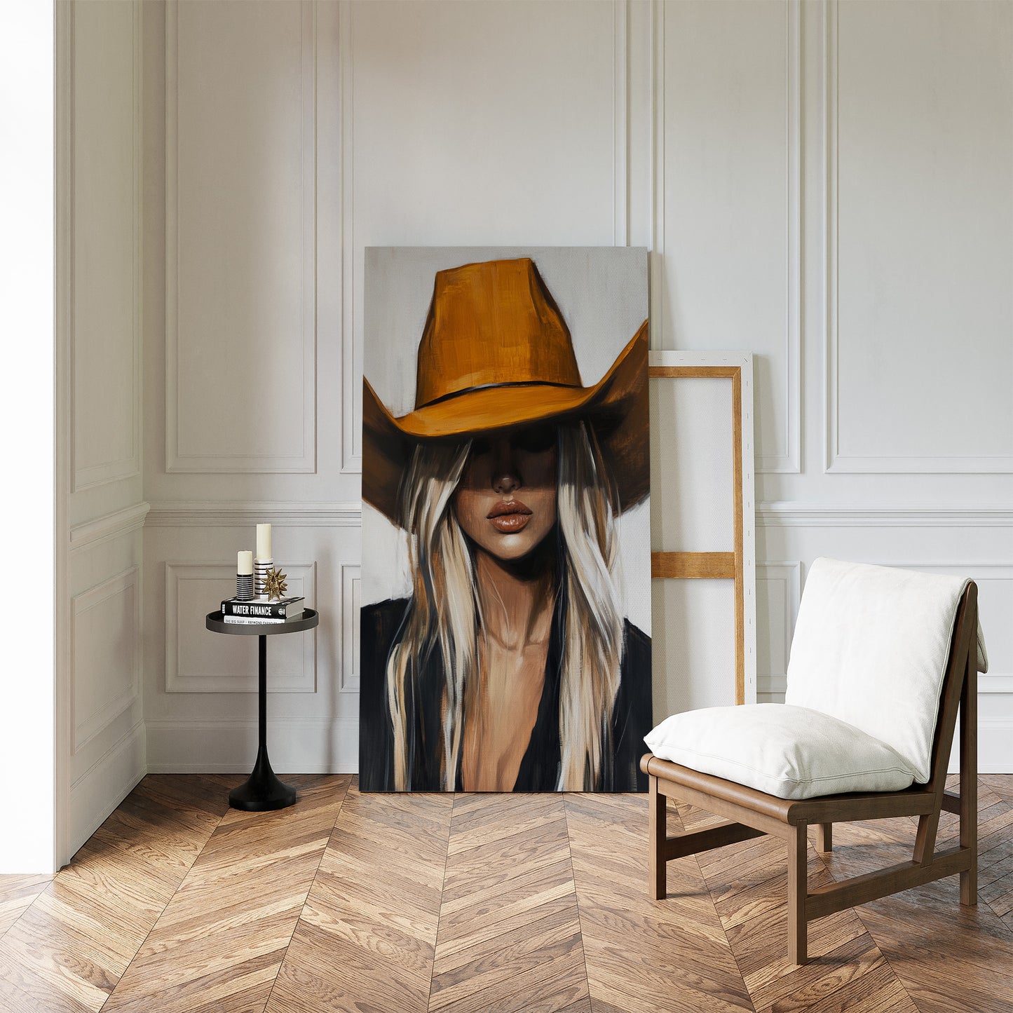 Mysterious Cowgirl Portrait – Western Fashion Wall Art