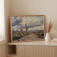 Desert Path Beckons Storm Clouds