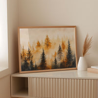 Evergreens Dance In Golden Light