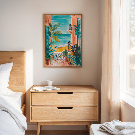 Balcony Echoes of Sunlit Shores
