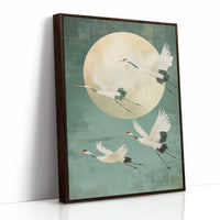 Moonrise Flight of the Cranes