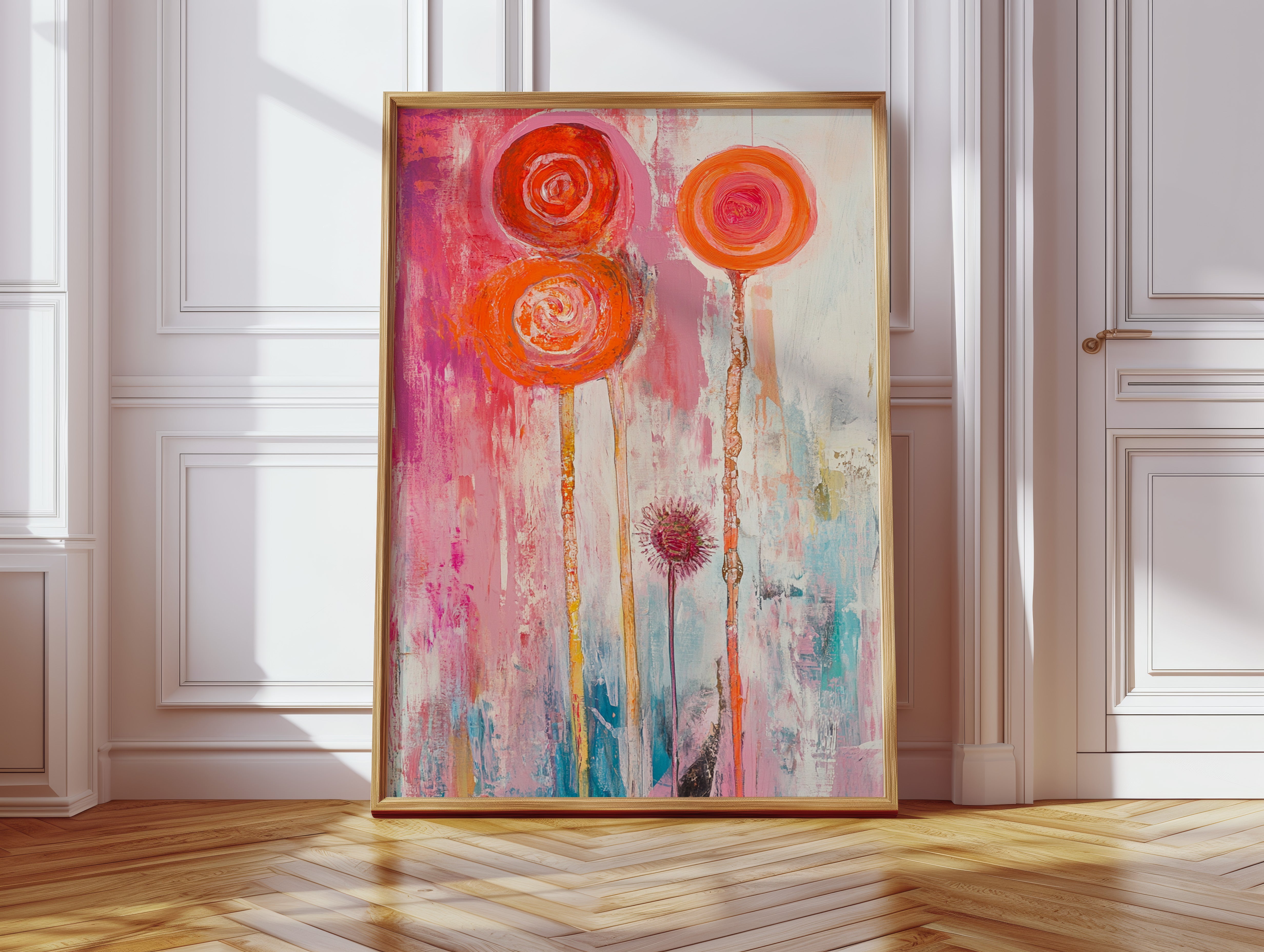 Coral Lollipops Dance Through Rain
