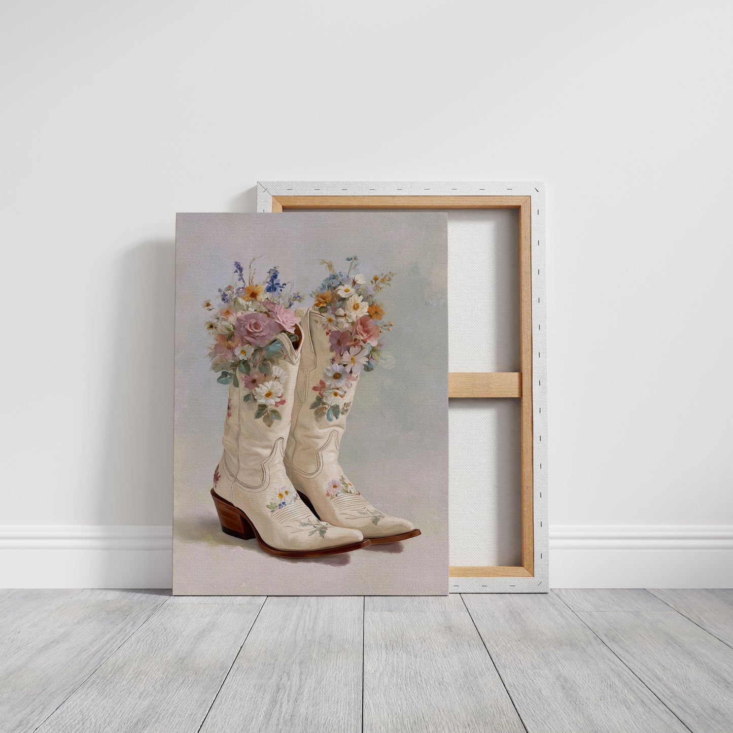 Wildflower Waltz in Ivory Leather