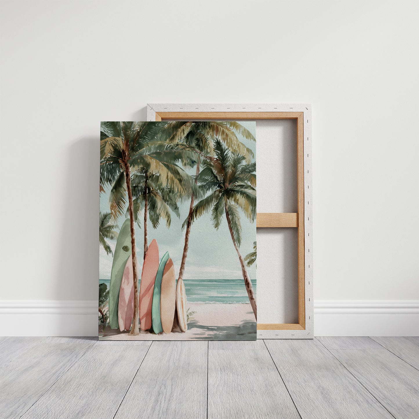 Boards Resting Under Palms