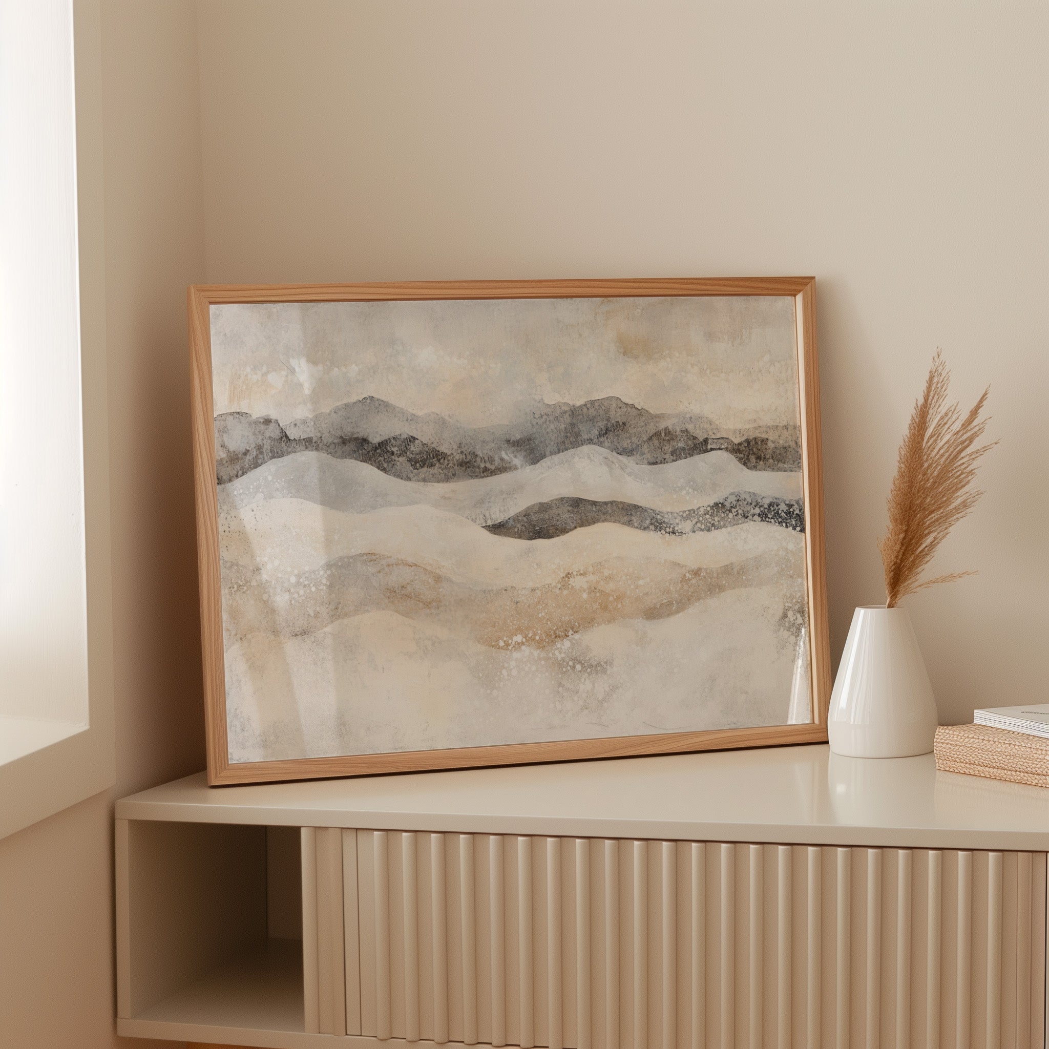 Winter Dunes Dance With Mountains