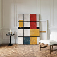 Modular Rhythm – Abstract Primary Color Grid Art