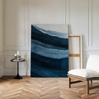 Serene Ocean Waves Abstract Painting