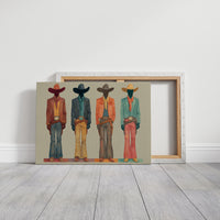 Western Quartet: Faceless Cowboys in Color