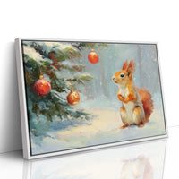 Winter Squirrel Discovers Christmas Magic