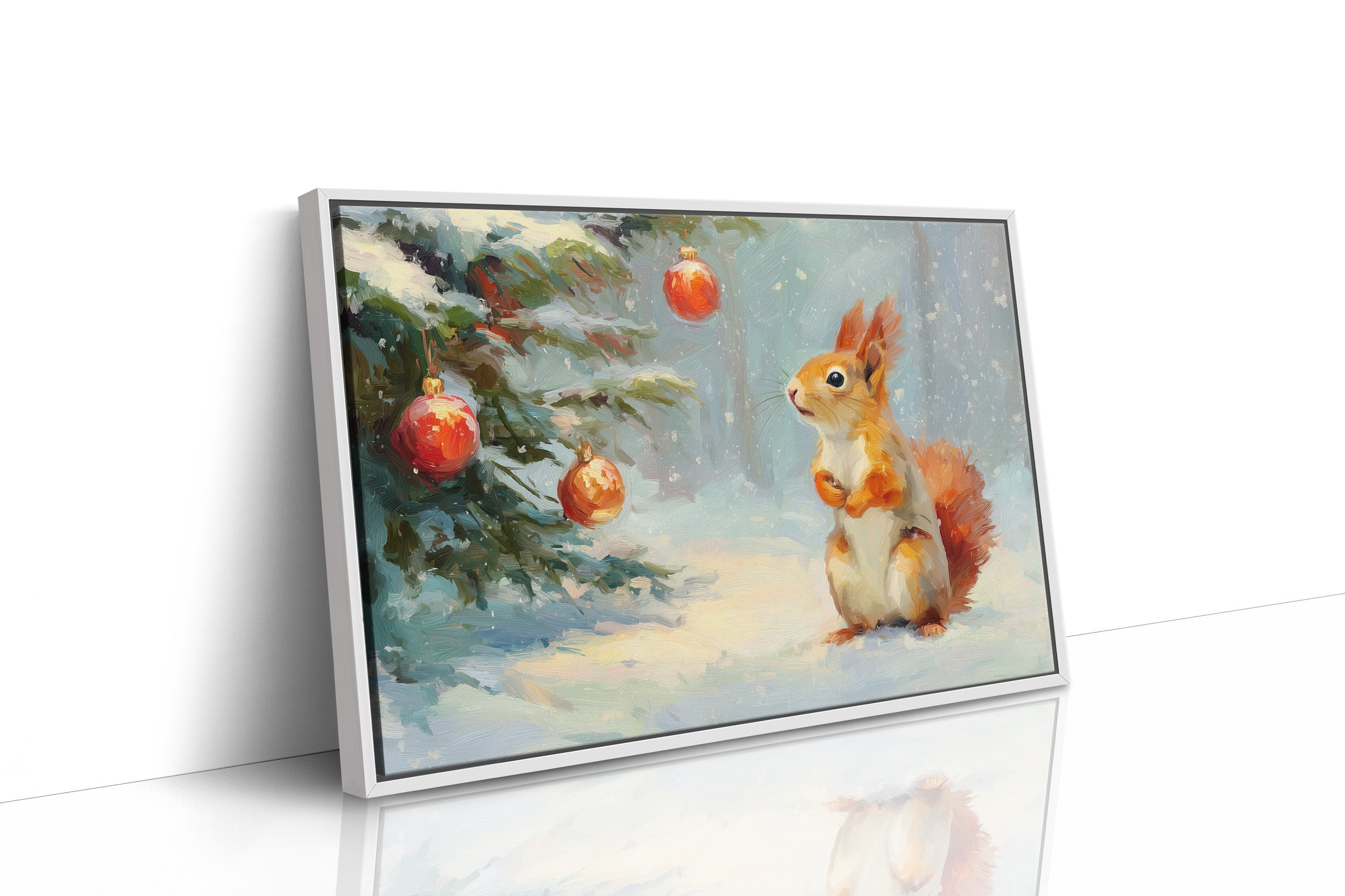 Winter Squirrel Discovers Christmas Magic