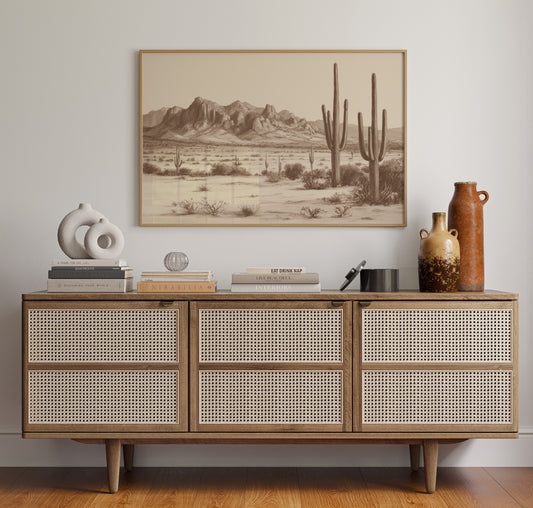 Cacti Stand Against Time's Canvas