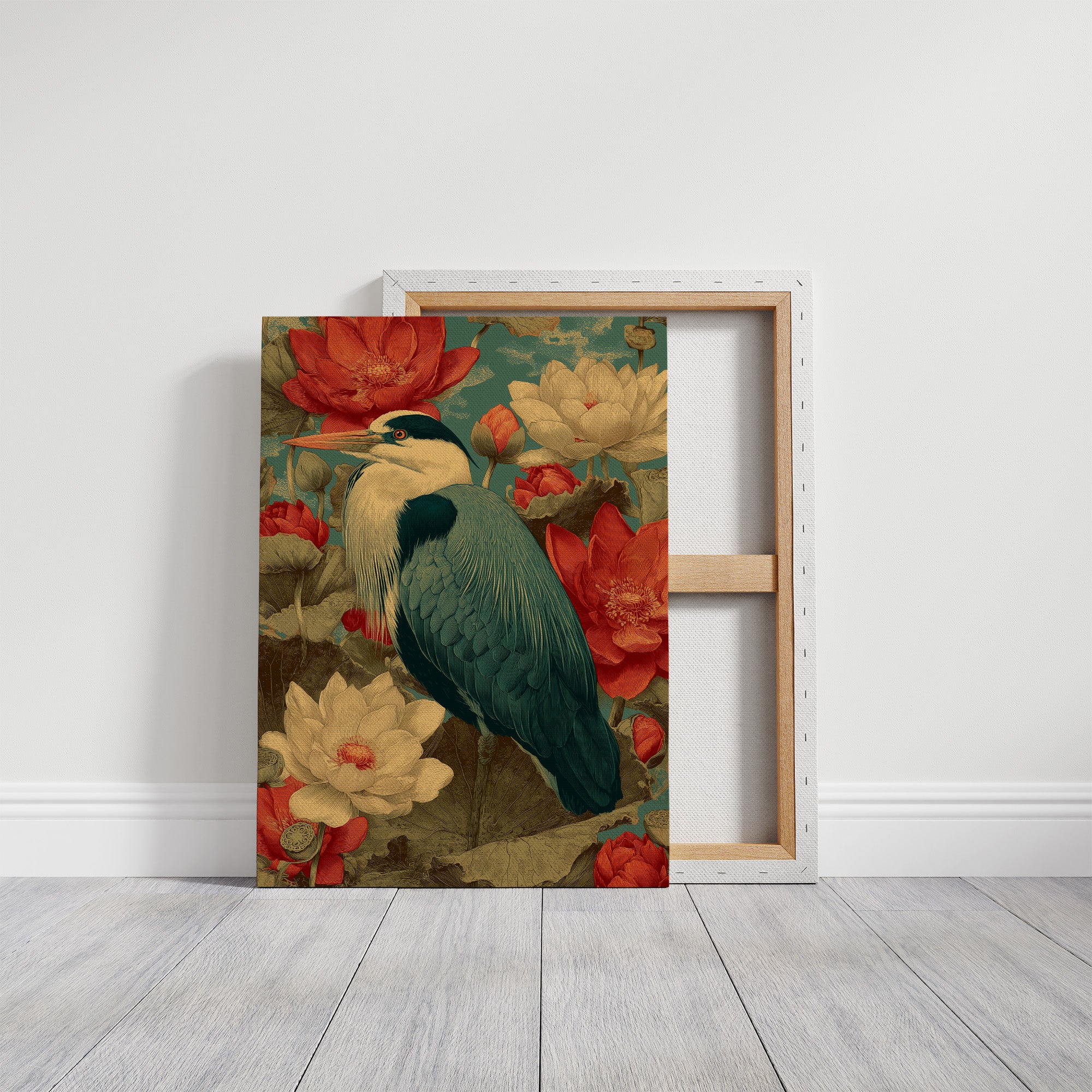 Heron Among the Lotus
