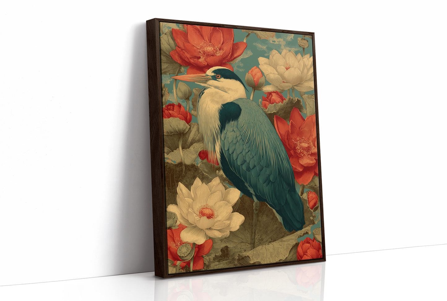 Heron Among the Lotus