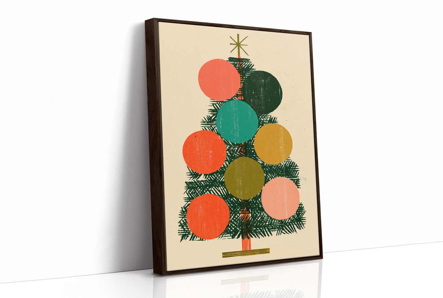 Block Print Tree, Star on Top