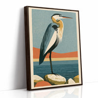 Coastal Heron at the Water's Edge