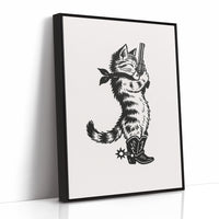 Purrpare for Trouble – Cowboy Cat Sheriff Print