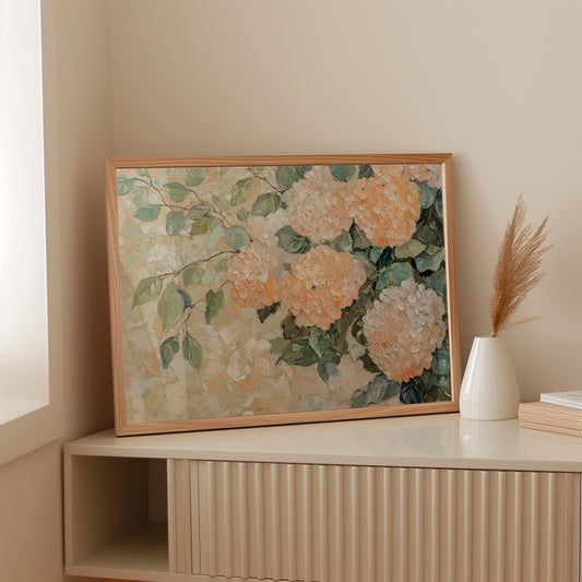 Peach Hydrangeas Paint Summer's Memory
