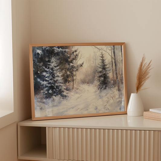 December Light Dances Through Pines