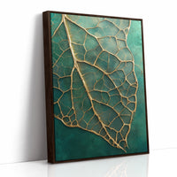 Golden Vein Leaf on Emerald