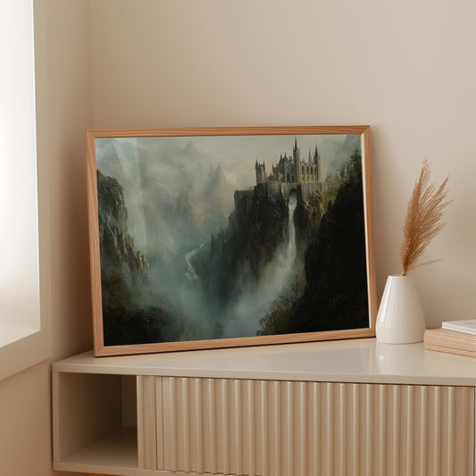 Ancient Spires Pierce Mountain Mist