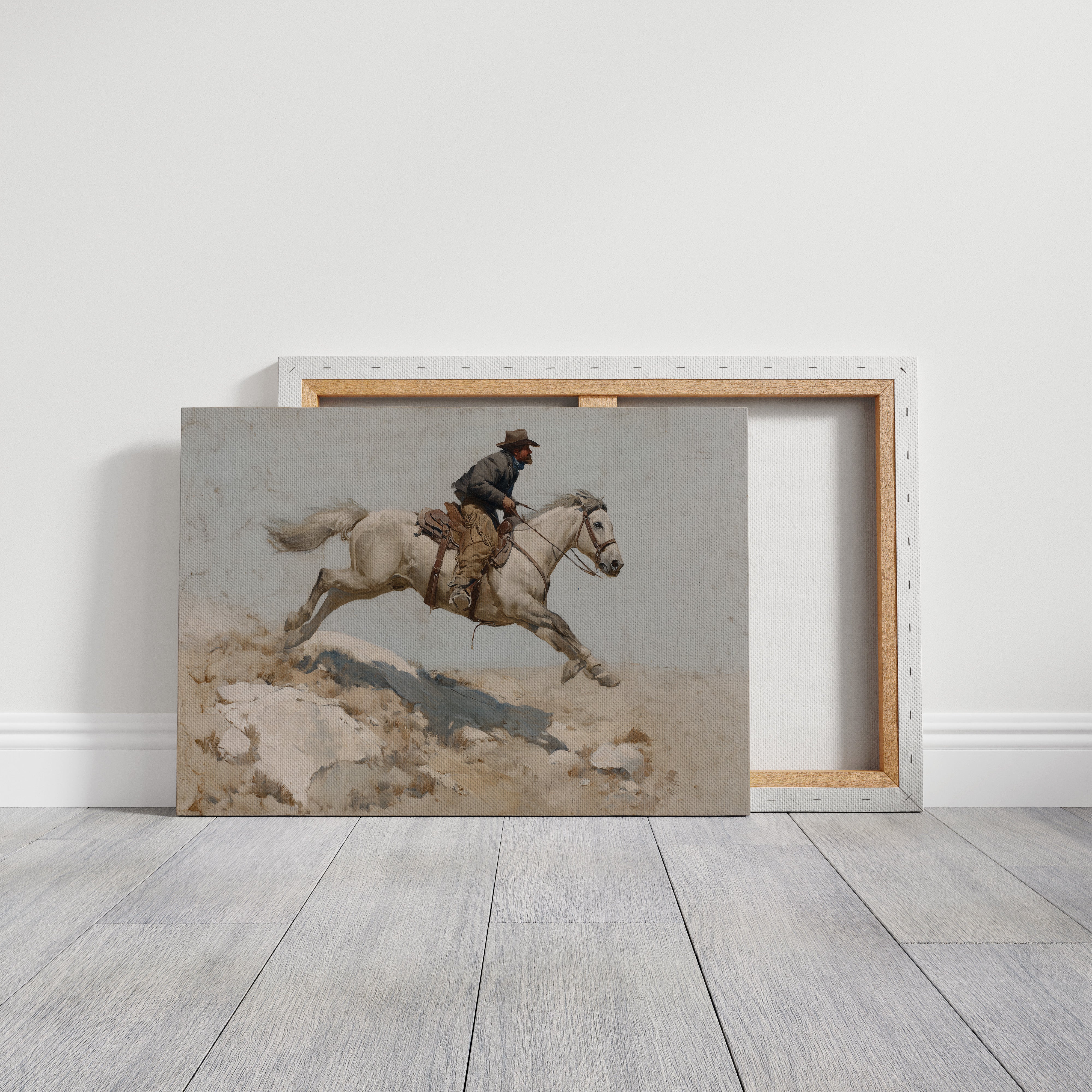 Alabaster Steed Conquers Barren Terrain