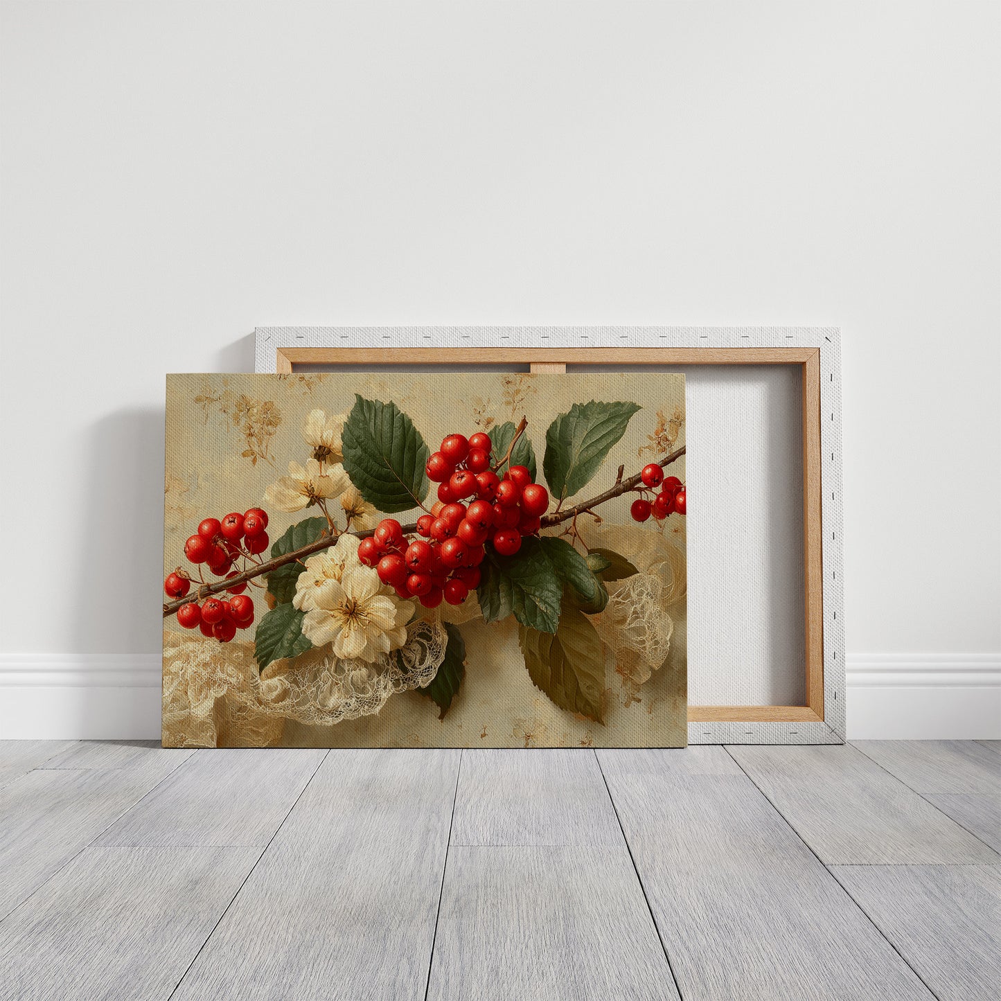 Rowan Berries on Antique Lace