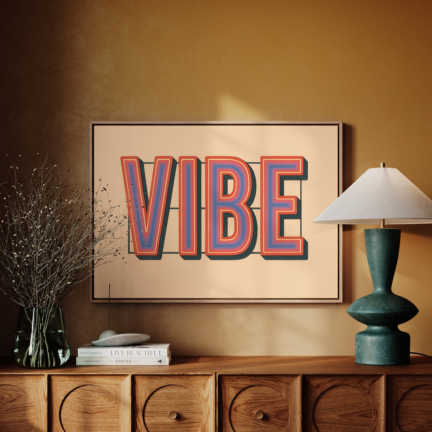 Retro VIBE Gradient Typography