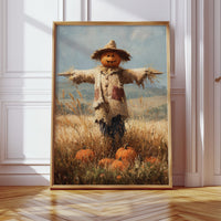 Harvest Guardian Watches Golden Fields