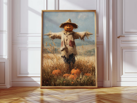 Harvest Guardian Watches Golden Fields