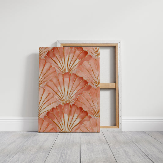 Scallop Shells in Sunset Coral