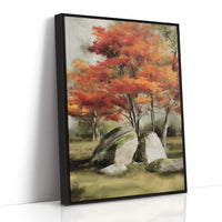 Crimson Symphony Among Ancient Stones