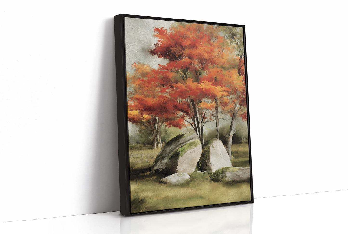 Crimson Symphony Among Ancient Stones