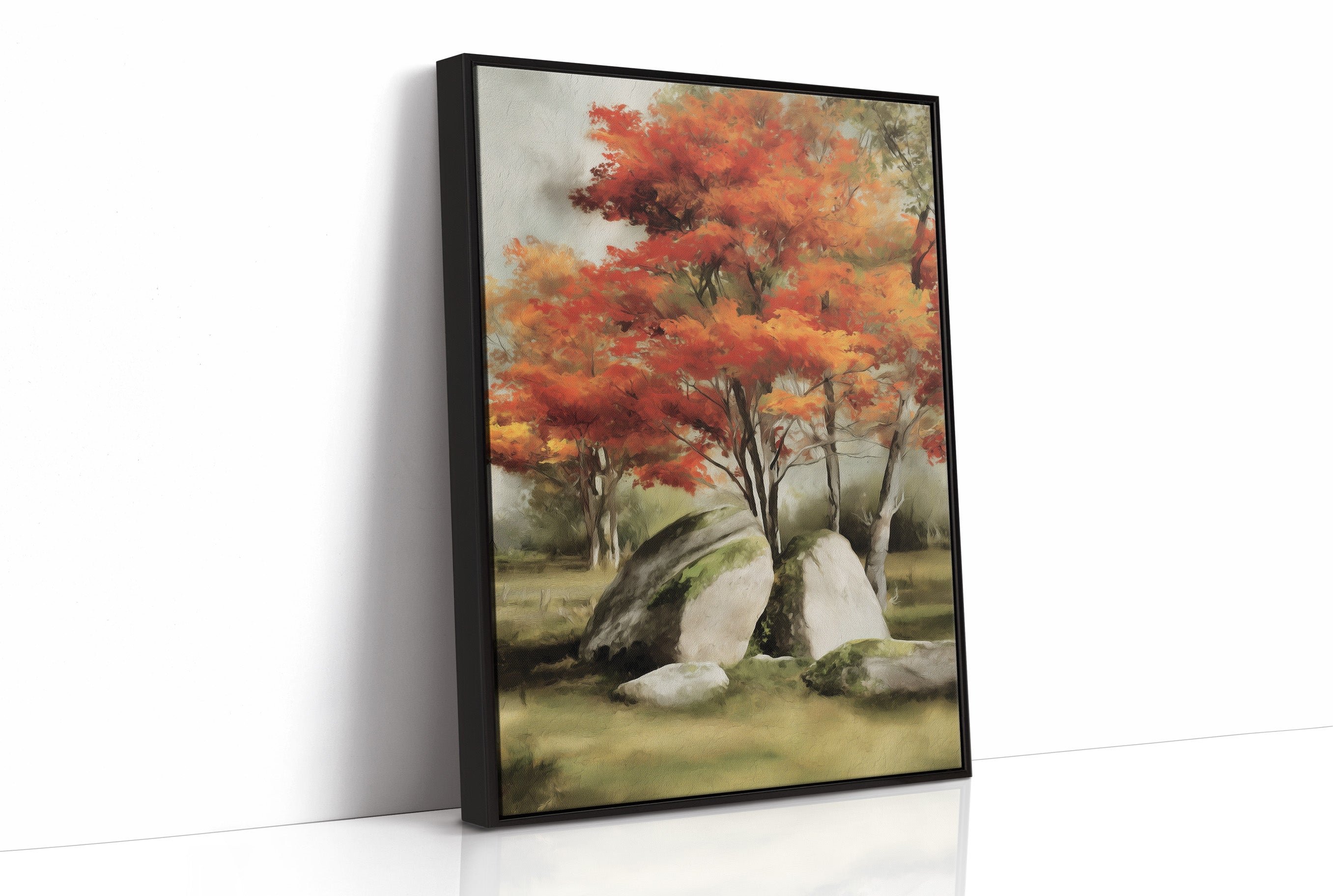 Crimson Symphony Among Ancient Stones