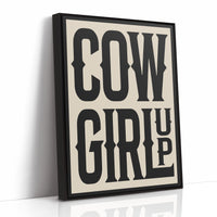 Cowgirl Up Bold Western Spirit Art