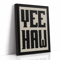 Yeehaw Mosaic Western Shout in Black