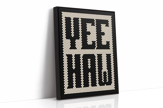 Yeehaw Mosaic Western Shout in Black
